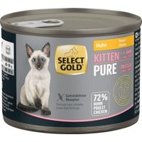 SELECT GOLD Pure Boîtes de Pâtée Chaton Poulet 24x200 g