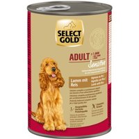 SELECT GOLD Nourriture humide pour chien Sensitive Adulte Agneau au Riz 6x400 g