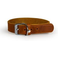 Das Lederband Halsband Weinheim maroon 62 cm, 4 cm