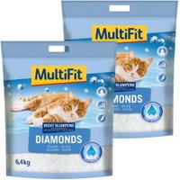 MultiFit Diamonds Litière silice non-agglomérante 2x15 l