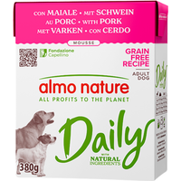Almo Daily Tetra Recart Maiale per Cani - 380 g, 6 pezzi