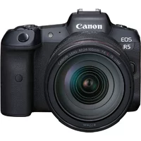Canon EOS R5 - Appareil photo numérique - sans miroir - 45.0 MP - Cadre plein - 8K / 30 pi/s - 4.3x zoom optique objectif RF 24-105 mm F4 L IS USM - Wi-Fi, Bluetooth
