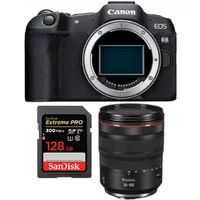 Appareil photo Canon EOS R8 + RF 24-105mm f4L IS USM + SanDisk 128 Go Extreme Pro SDXC UHS-II U3 300 Mo/s