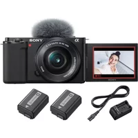 Pack Fnac Vlogging hybride Sony ZV-E10 + E PZ 16-50mm f/3,5-5,6 OSS + 2ème batterie + Chargeur de batterie