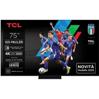 TCL 75C7K TV 190,5 cm (75") 4K Ultra HD Smart TV Wifi Métallique 3000 cd/m²
