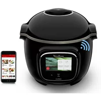 Multicuiseur intelligent Moulinex Haute pression Cookeo Touch Wifi CE902800 1600 W, Noir - Neuf