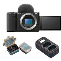 ZV-E10 II Noir + batterie Kingma 2000 mAh (Sony NP-FZ100) + Kingma chargeur de batterie