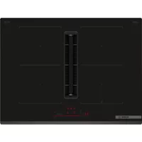 Bosch Serie 6 PVQ731H26E plaque Noir Intégré 71 cm Plaque avec zone à induction 4 zones Hotte intégrée