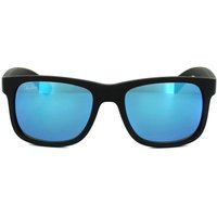 Ray-Ban Sonnenbrille Justin 4165 622/55 Gummi Schwarz Blau Spiegel