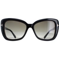 Tom Ford Square Womens Glänzend Schwarz Rauch Gradient Maeve FT1008