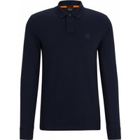 BOSS Orange Passerby Herren Langarm Stretch-Cotton Polo-Shirt mit Logo-Patch NOS