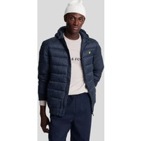 Wattierte, wattierte Jacke in Dunkelblau mit Lyle & Scott-Logo