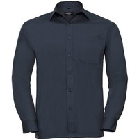Russell Collection - Hemd Pflegeleicht für Herren Langärmlig (Dunkelblau)