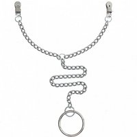 Pinces à tétons avec chaîne et anneau