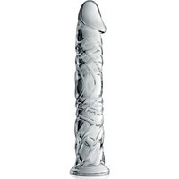 Glossy Toys Gode en verre réaliste Glossy N°4 Transparent