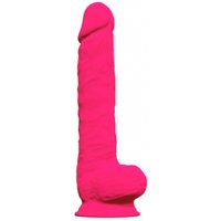 SilexD Gode Ventouse XXL avec testicules Silexd 38 cm ø7 Rose