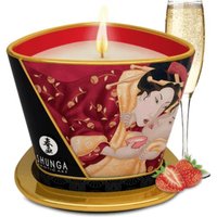 Bougie de massage Shunga 45 heures Vin Pétillant & Fraise