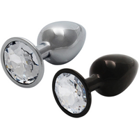 Ouch! Plug anal Métal Bijou Roung Gem S Noir