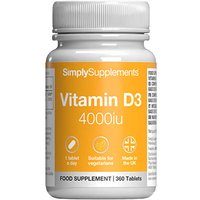 Simply Supplements Vitamin D3 4000iu (360 Tablets)