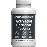 Simply Supplements Activated Charcoal 1800mg (180 Capsules)