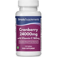 Simply Supplements Cranberry 24000mg Vitamin C 160mg (120 Tablets)