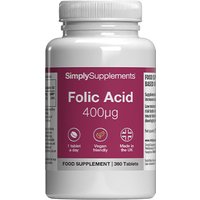 Simply Supplements Folic Acid 400mcg (360 Tablets)