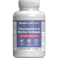 Simply Supplements Glucosamine 500mg Marine Collagen 400mg (120 Tablets)