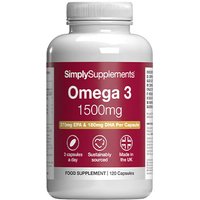 Simply Supplements High Strength Omega 3 1500mg (120 Capsules)