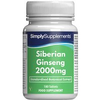 Simply Supplements Siberian Ginseng Extract 4000mg (180 Tablets)