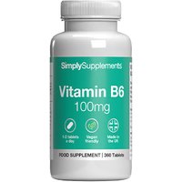 Simply Supplements Vitamin B6 100mg (360 Tablets)