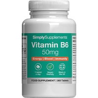 Simply Supplements Vitamin B6 50mg (360 Tablets)