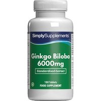 Simply Supplements Profitez dune réduction de 20 % sur le ginkgo biloba 6000 mg Grand format