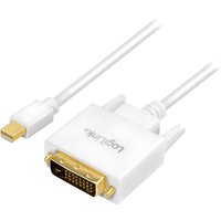 LogiLink CV0138 video cable adapter 3 m Mini DisplayPort DVI White