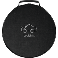 LogiLink Protective bag for EV charging cable. round. Nylon. black
