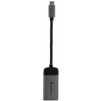 Verbatim 49143 video cable adapter 0.1 m USB Type-C HDMI Black. Silver