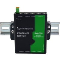 Brainboxes SW-008 network switch Unmanaged Fast Ethernet (10/100) Blac