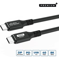 Microconnect USB4CC025 Usb Cable USB4 Gen 3X2 0.25 M Usb C Black