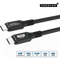 Microconnect USB4CC025 USB cable USB4 Gen 3x2 0.25 m USB C Black