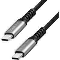LogiLink USB 2.0 Type-C cable. C/M to C/M. 480 Mbps. 240W. nylon.metal