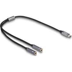 Delock Headset Adapter Usb Type-C Male Dac 24 Bit / 96 Khz Hi-Res To 2
