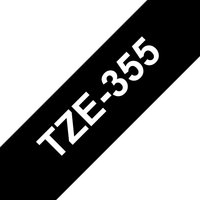 Brother TZE-355 DirectLabel white on black Laminat 24mm x 8m for Broth