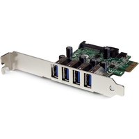 StarTech.com 4 Port PCI Express PCIe SuperSpeed USB 3.0 Controller Card Adapter with UASP - 5Gbps - SATA Power - TAA