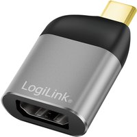 LogiLink CUA0204 cable gender changer USB-C DisplayPort Black. Grey