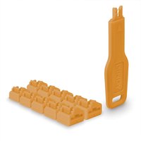 Lindy RJ45 Port Locks Orange. 10x + 1 Key