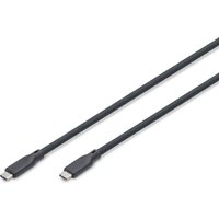 Digitus USB silicone cable. USB4 version 2.0. USB 80Gbps. 1.5 m. black