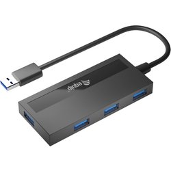 Equip 4-Port Usb 3.0 Hub With USB-C Adapter