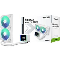 Asrock Challenger 240 Digital AIO Liquid CPU Cooler. 240mm Radiator.Wh