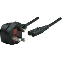 Manhattan Mains Power Cord/Cable. UK 3-pin plug to C7 Female (figure o