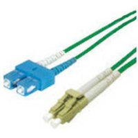 FDL 10M OM3/4 50/125 LC-SC DLX FIBRE OPTIC CABLE - AQUA GREEN
