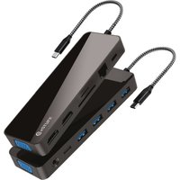 eSTUFF GLB235470 laptop dock/port replicator Black